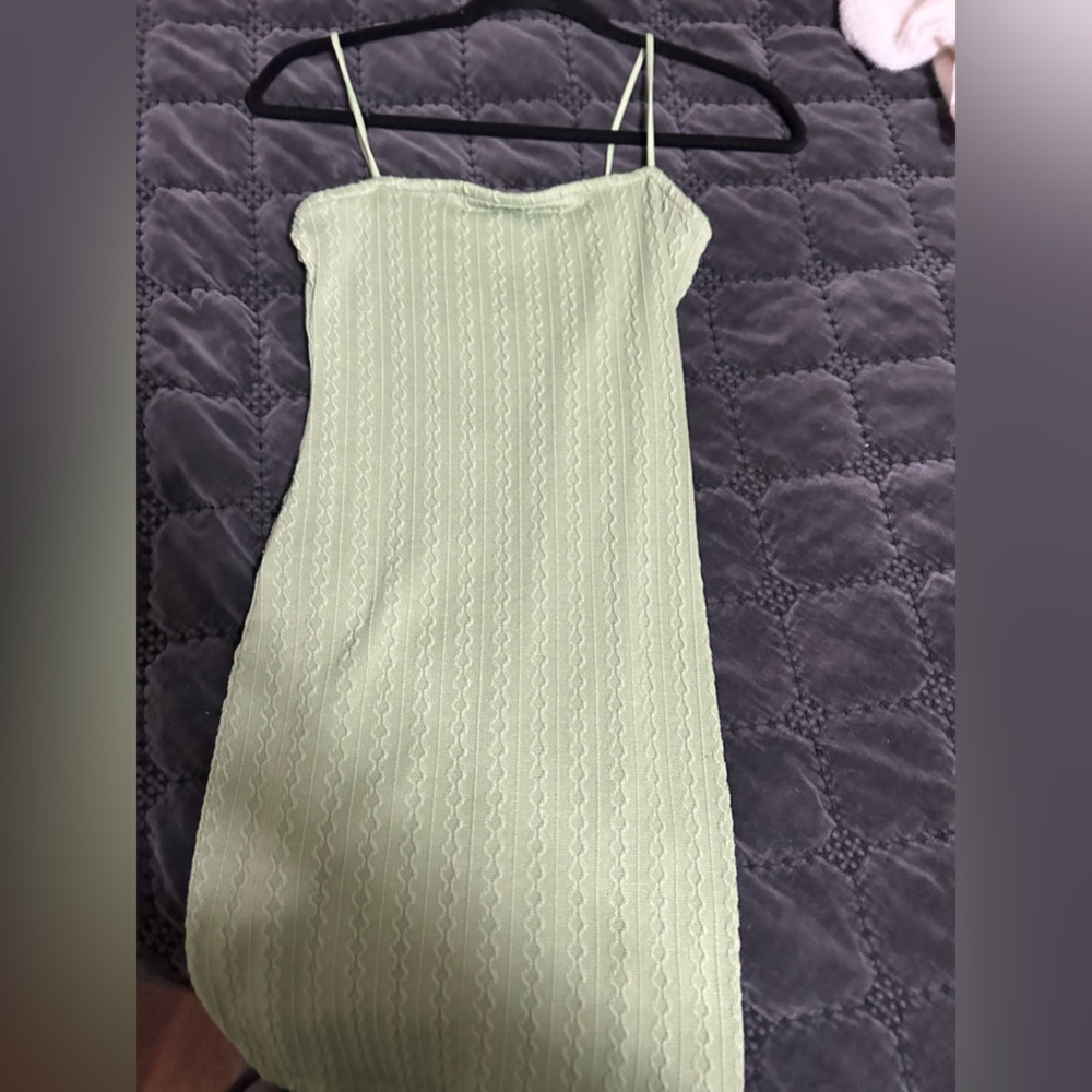 Green mini dress new I wore it once no rips or no damage